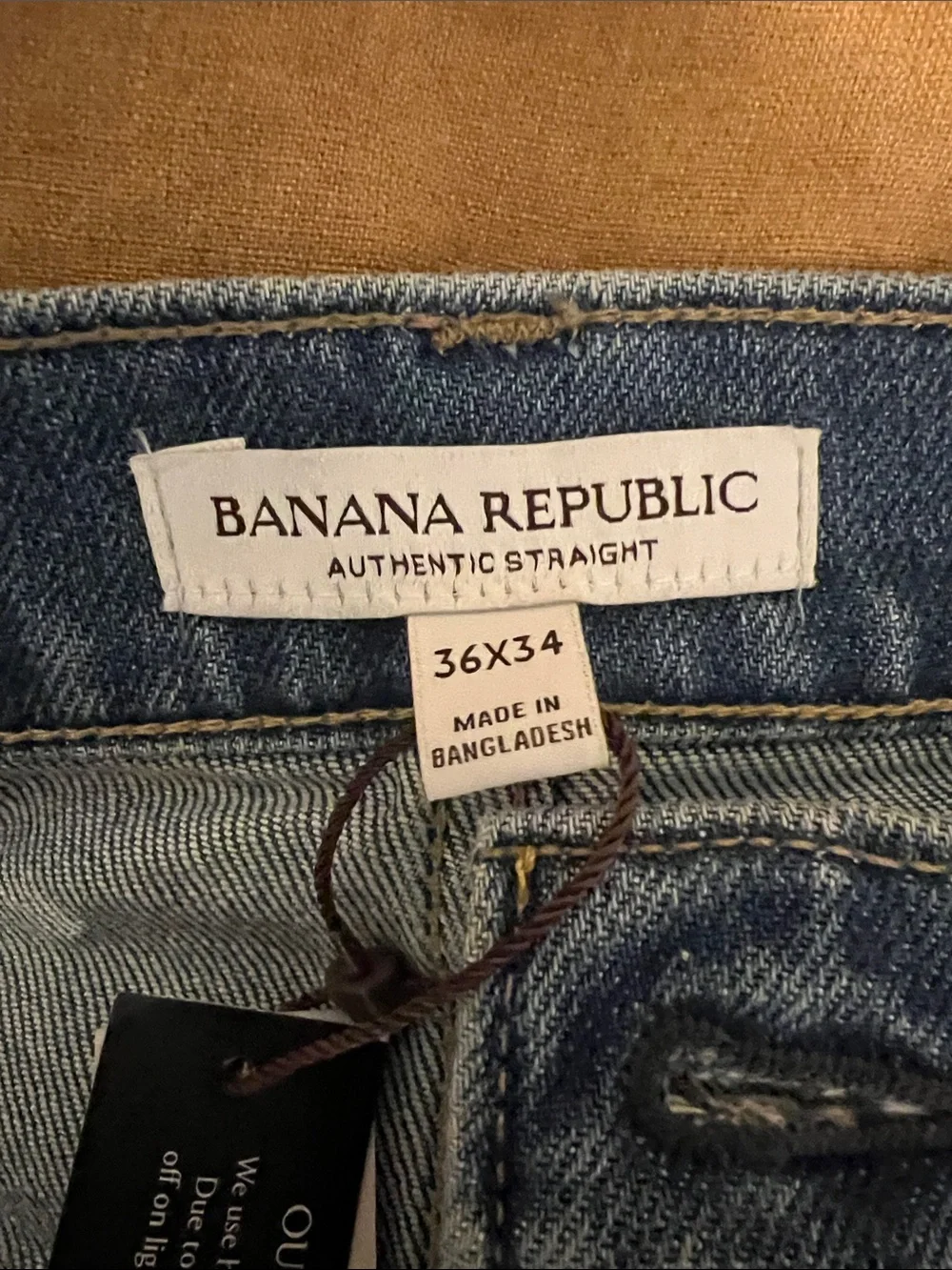 Banana Republic Men’s Authentic Straight Jeans in Light Blue Denim